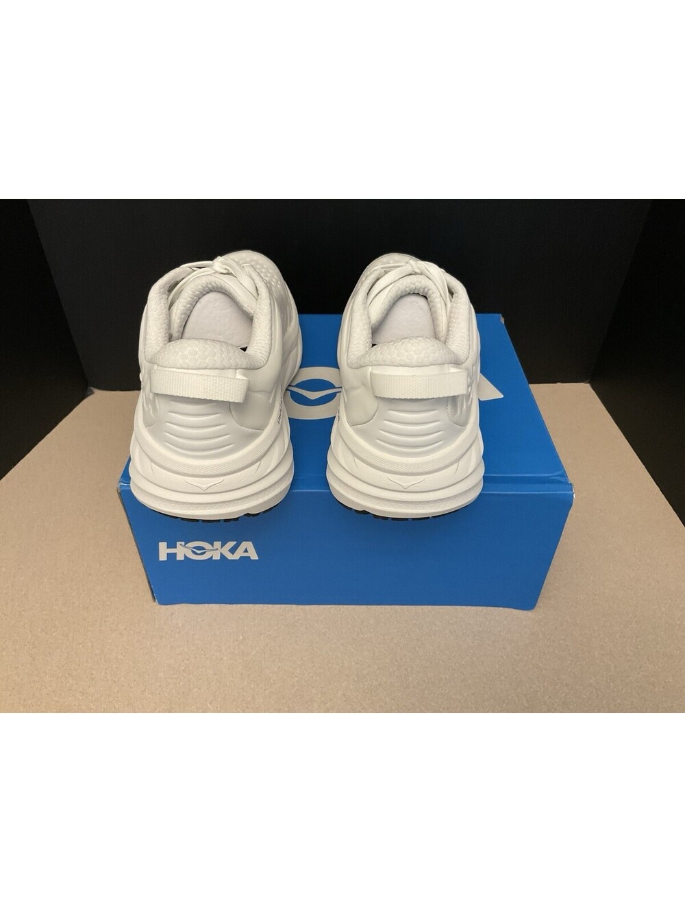 New! Womens Hoka One One Bondi SR Triple White Slip Resistant Shoes. Size 10. - Picture 7 of 11